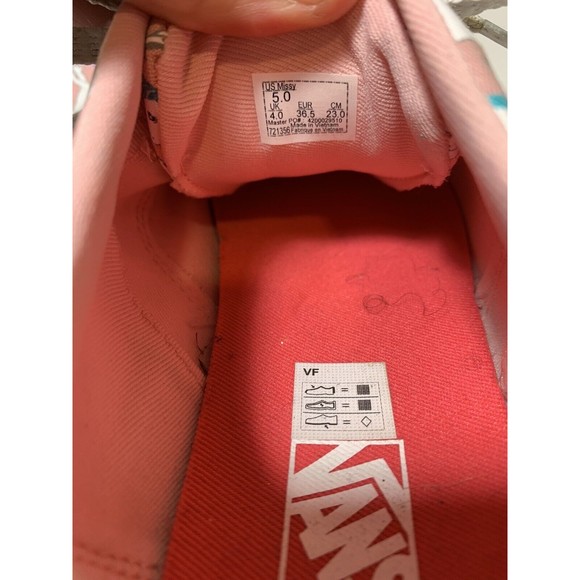 VANS OFF THE WALL Girls Pink UNICORN SPARKLE Shoe Size 5 - Picture 9 of 9